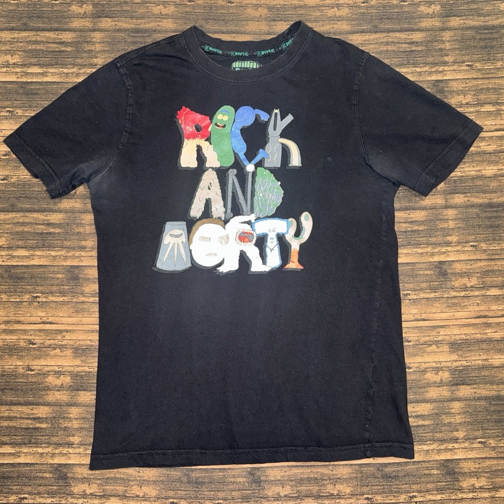 DeKryptic Rick and Morty T Shirt Mens Small Black Graphic Tee